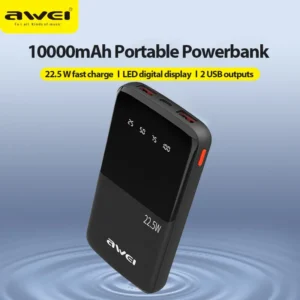 Awei P10K 10000mAh 22.5W PD Fast Charge Power Bank Code : 8849